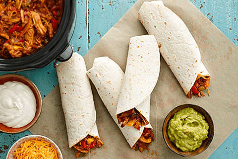 Fajitas de porc effiloché au barbecue à la mijoteuse
