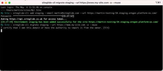 Siteglide CLI
