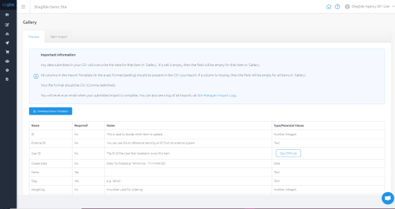 WebApp CSV Import