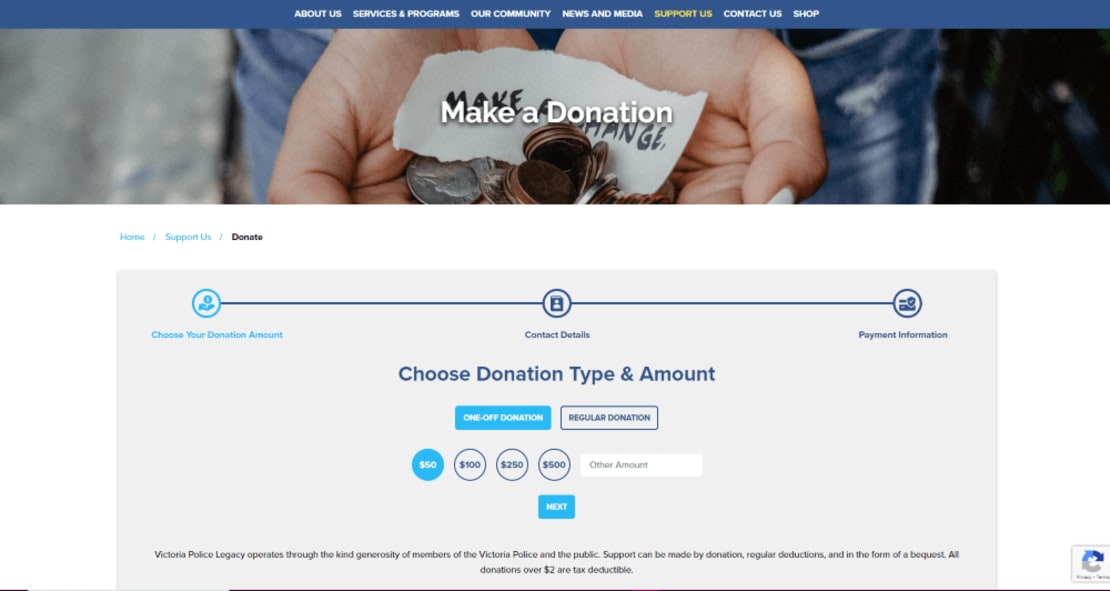 VPL Case Study Donation Form