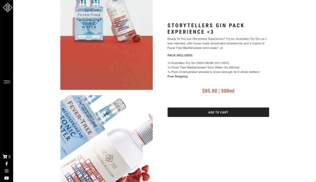 Storytellers Distillery showcase custom field sets