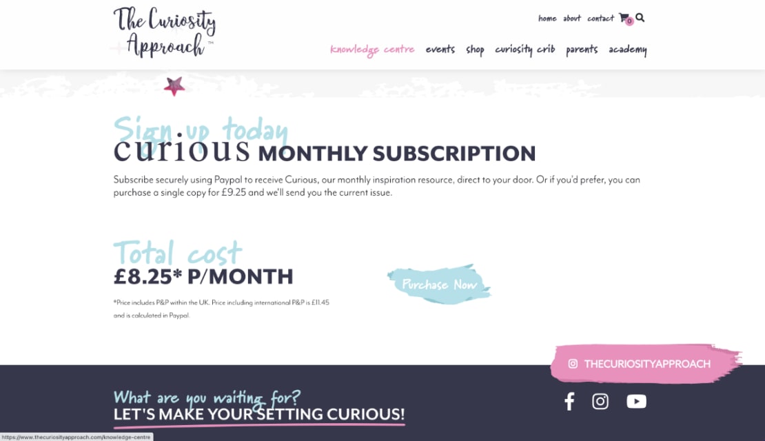 The Curiosity Approach Showcase Products & Subscriptions