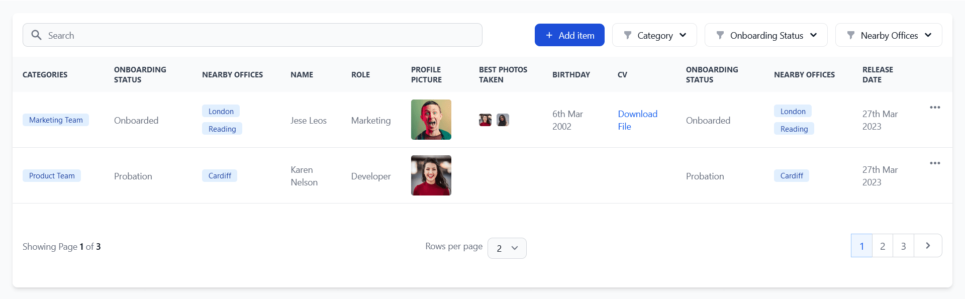 Using the Live-Update API for an interactive Teams WebApp table.