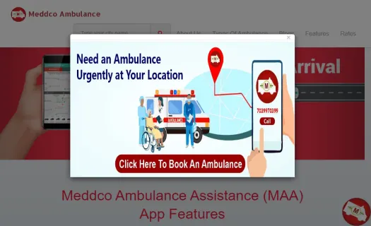 24*7 Online Ambulance Booking via Mobile app