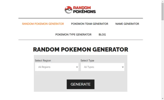   Random pokemon generator