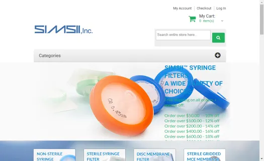 Syringe Filters - Lab Filtration Supplies | Simsii, Inc.