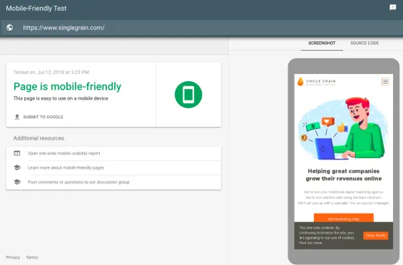 Ensure your content is mobile-friendly