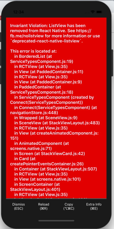 React Native ListView Deprecated Error