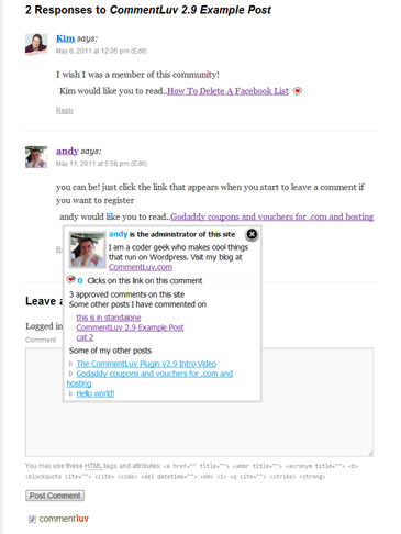 CommentLuv WordPress Plugin