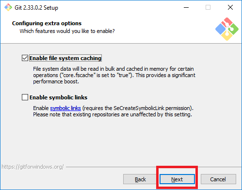 Configuring extra options