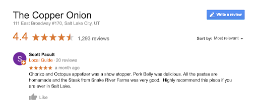 Highlight Positive Reviews