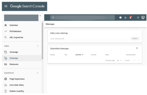 how to add website sitemap in google search console