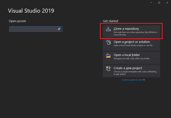 Git on Visual Studio 2019