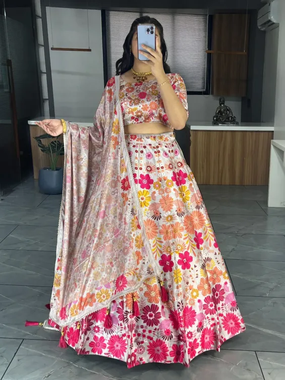 floral-lehenga