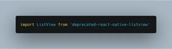 Import ListView from Deprecated React Native ListView