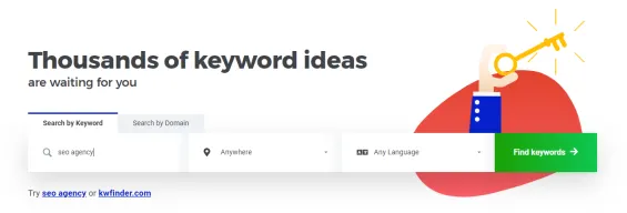 KWFinder Keyword Research Tool