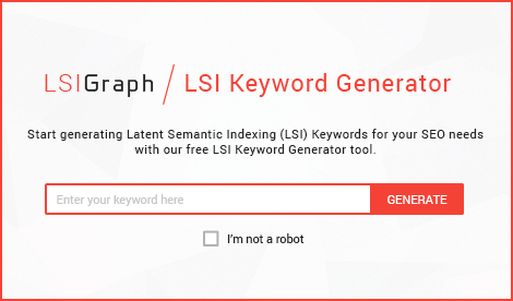 LSI Graph for keyword optimization