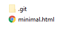 New minimal HTML page location in Git repository