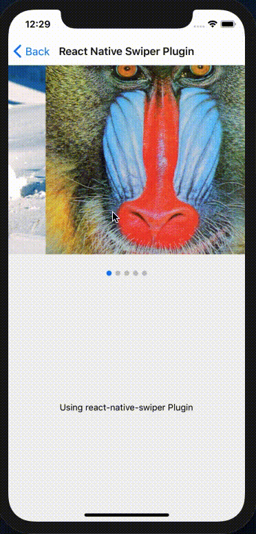 React Native Swiper Example