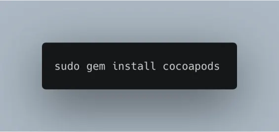 Install Cocoa Pods