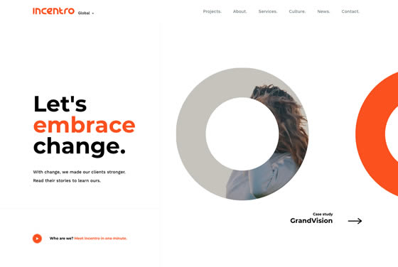Screenshot of the Incentro website