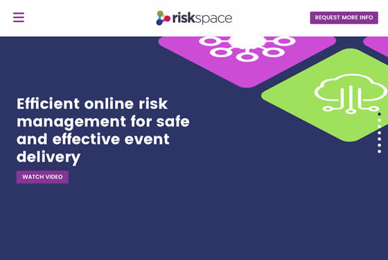 Screenshot of the Riskspace website