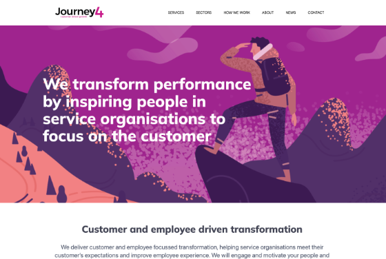 Screenshot of the Journey4 website
