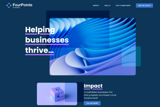 Screenshot of the Four Points Consulting website