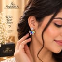NAMORA Gold Plated Colorful Butterfly Crystal Stud Earrings — view 2