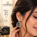 Namora Silver-Plated Sparkling Tree of Life Drop Earrings — view 2