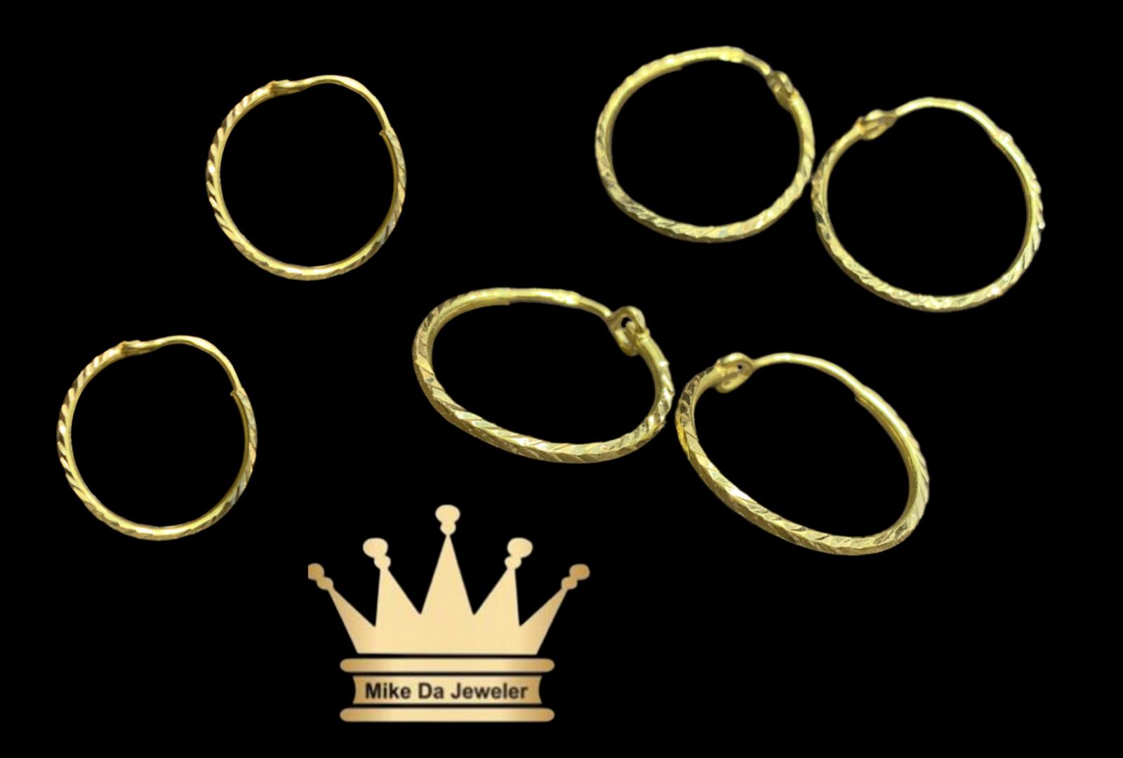 18k Yellow Gold Hoop Earring