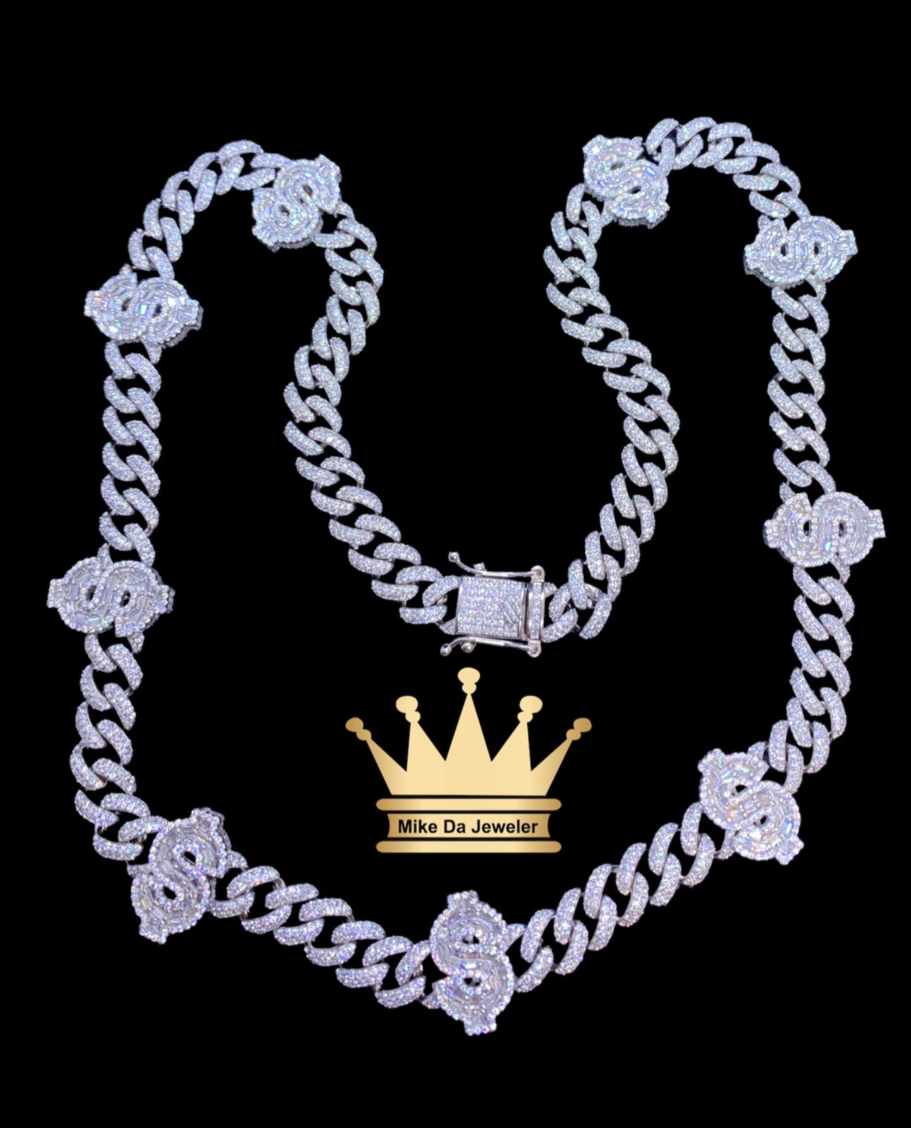 925 Sterling Silver Handmade Miami Cuban Link Chain