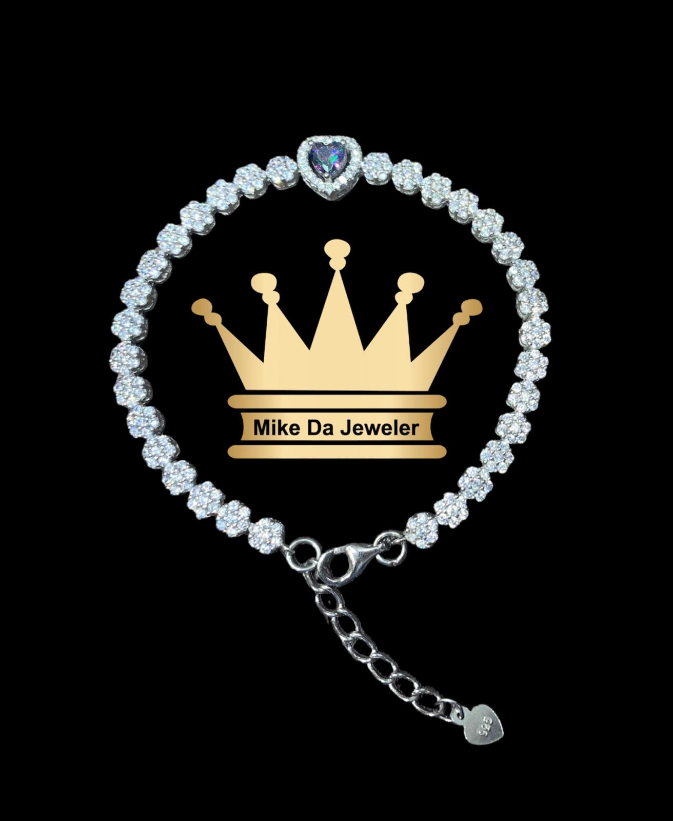 925 Sterling Silver Tennis Bracelet with Cubic Zirconia