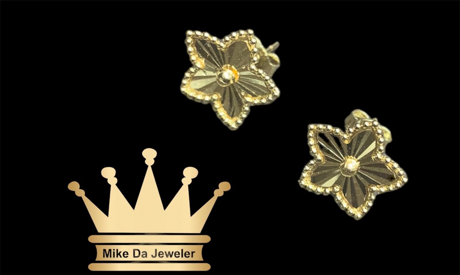 18K Handmade Flower Earrings