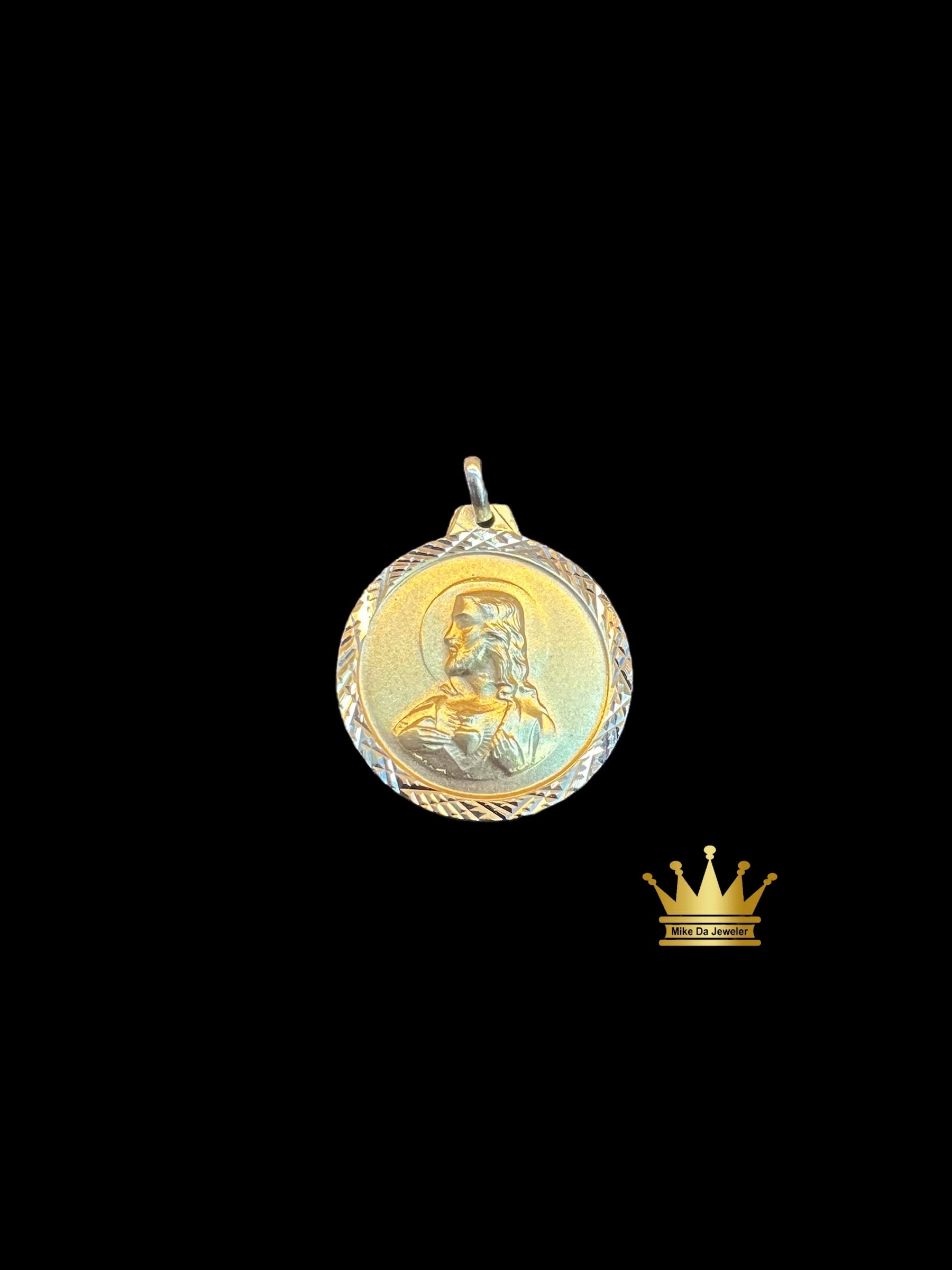 18k Yellow Gold Religious Pendant