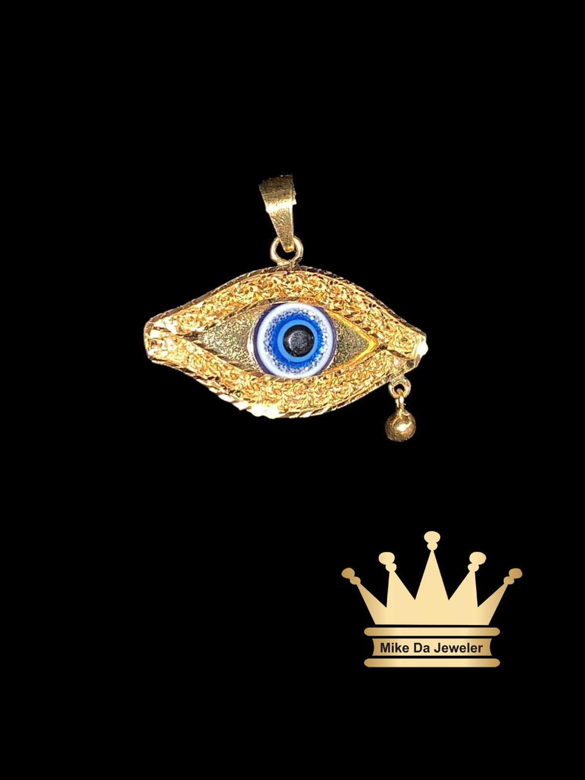 21 Karat Gold Egyptian Evil Eye Charm