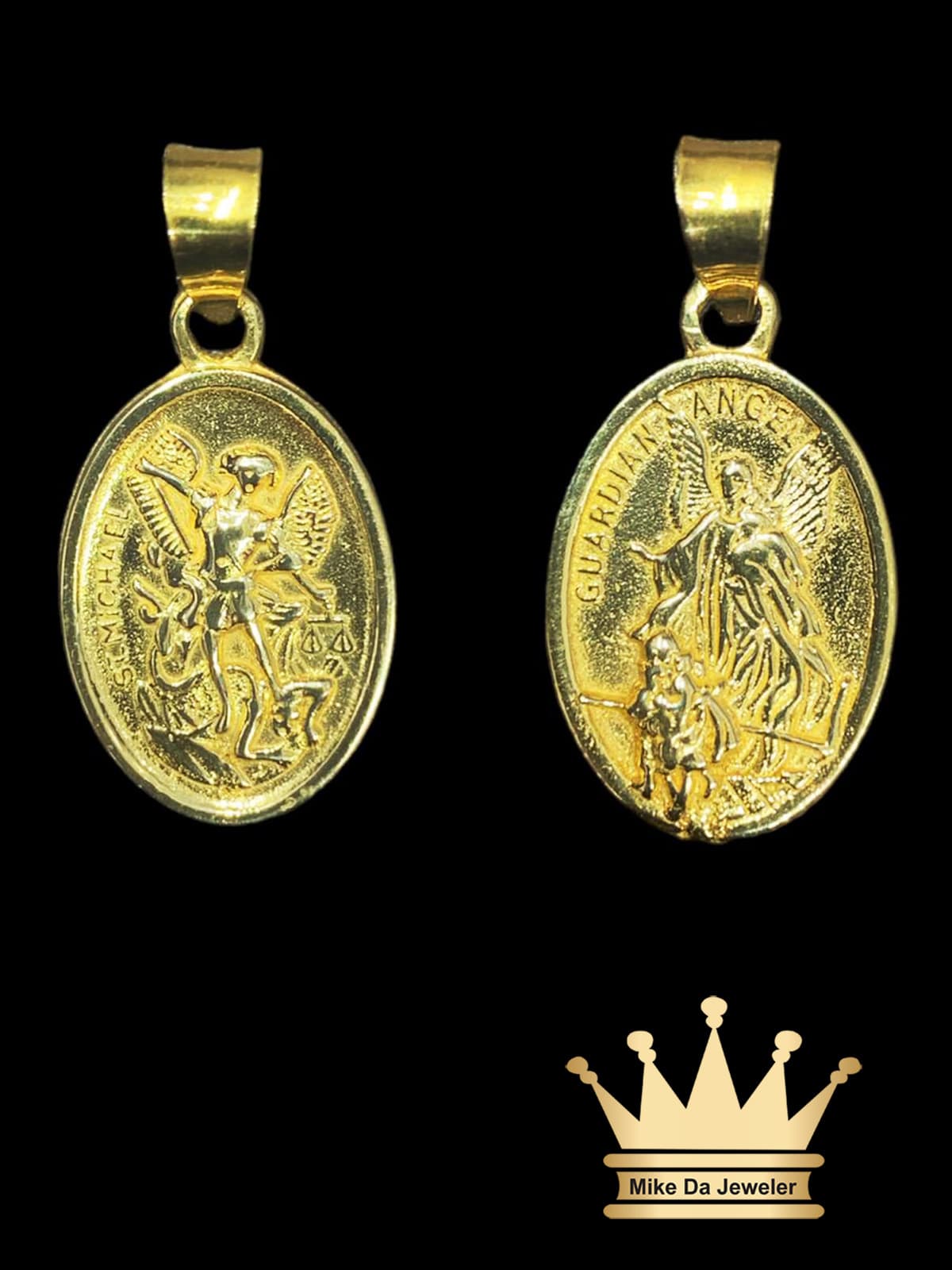 18K Solid Handmade Saint Michael Pendant