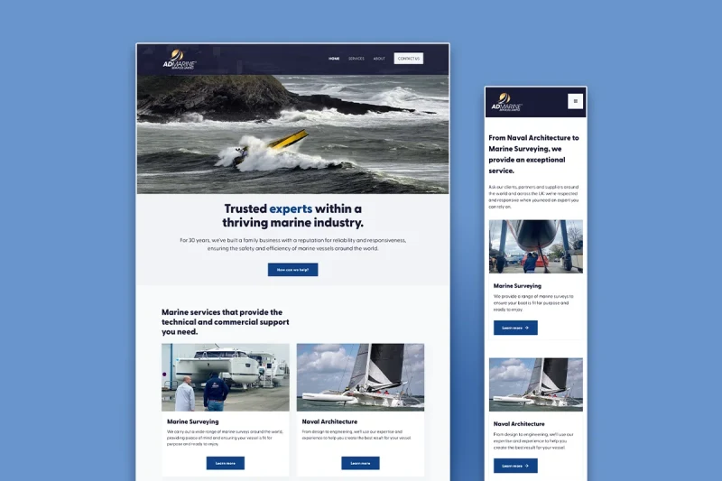 AD Marine website mockups