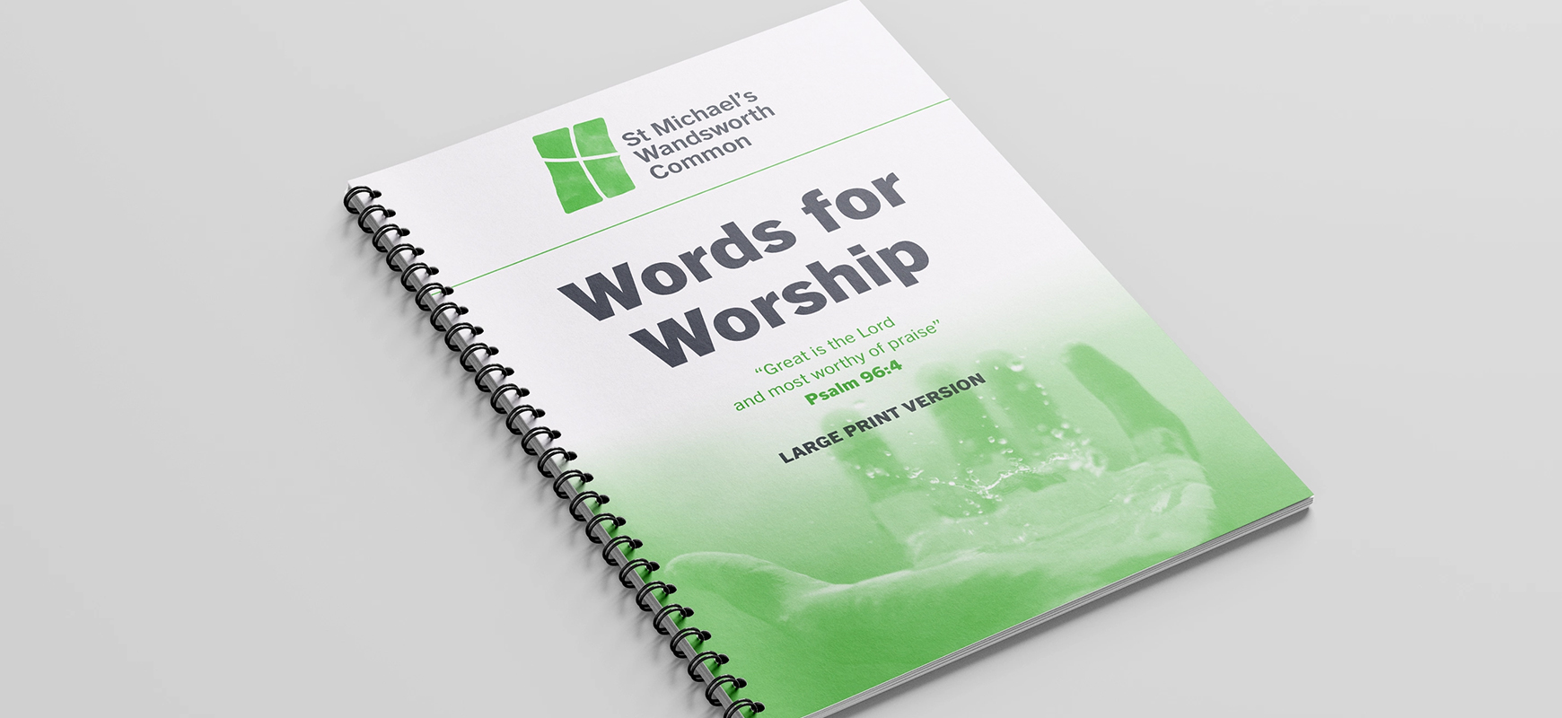 Cover of St Michael's Wandsworth Common large print service book