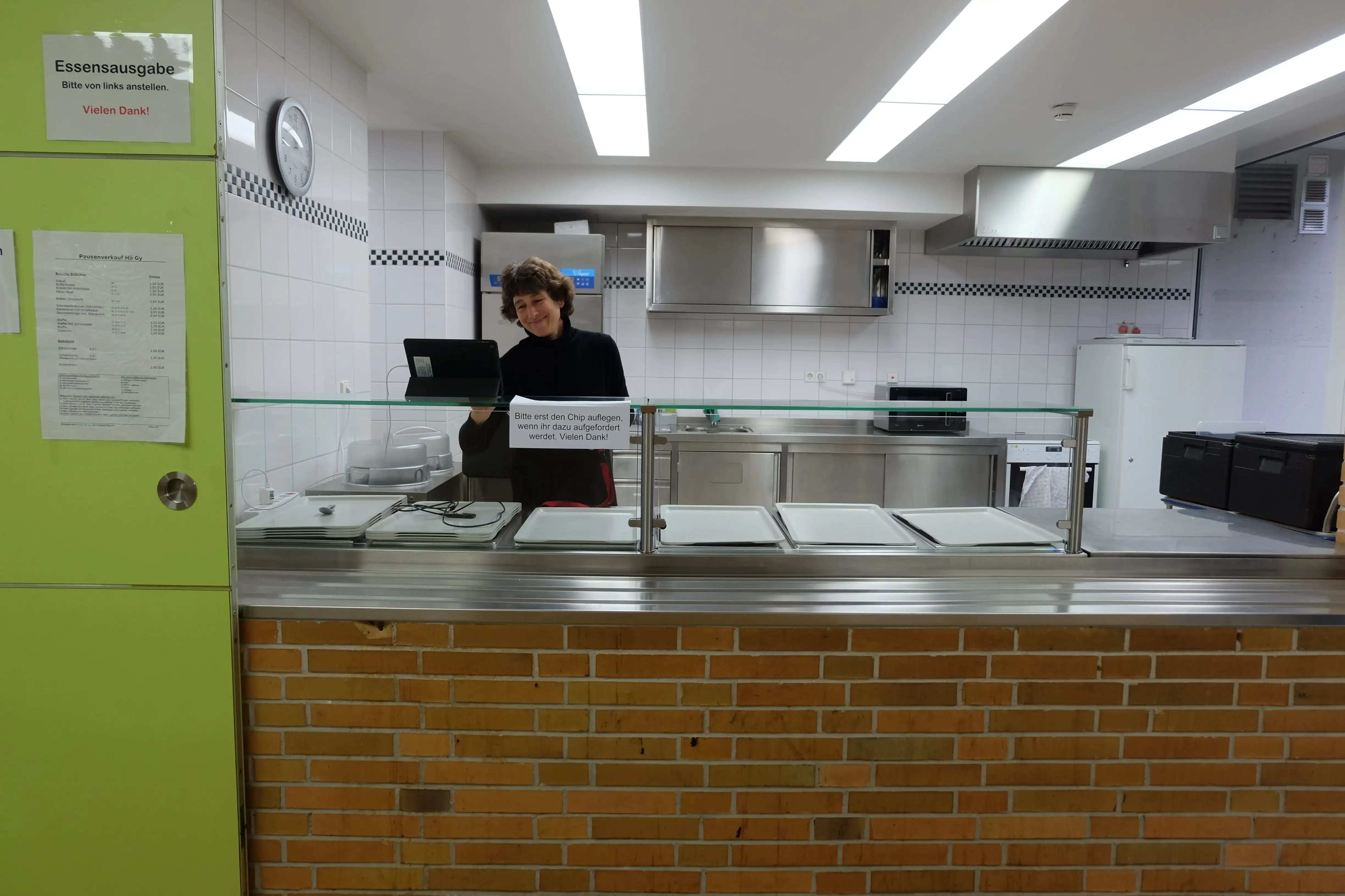 counter in school canteen
