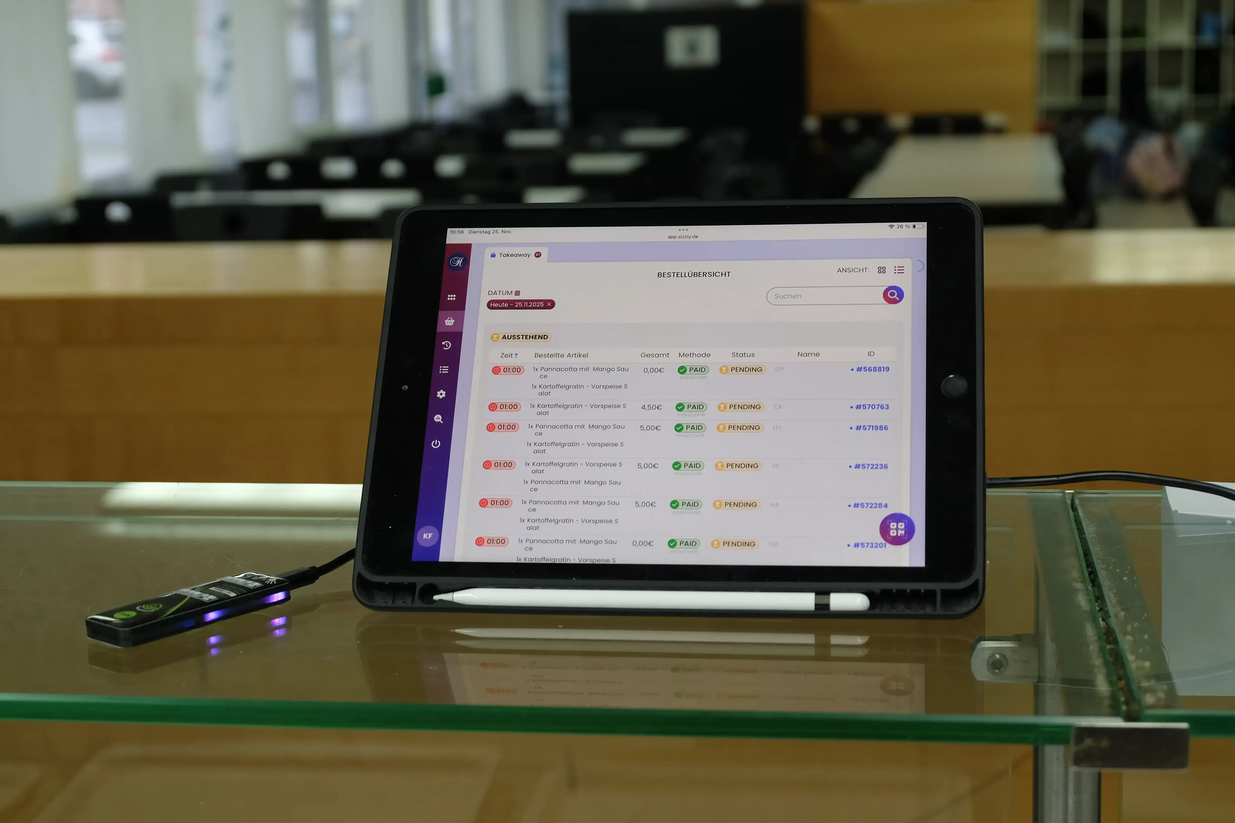 tablet POS with NFC reader