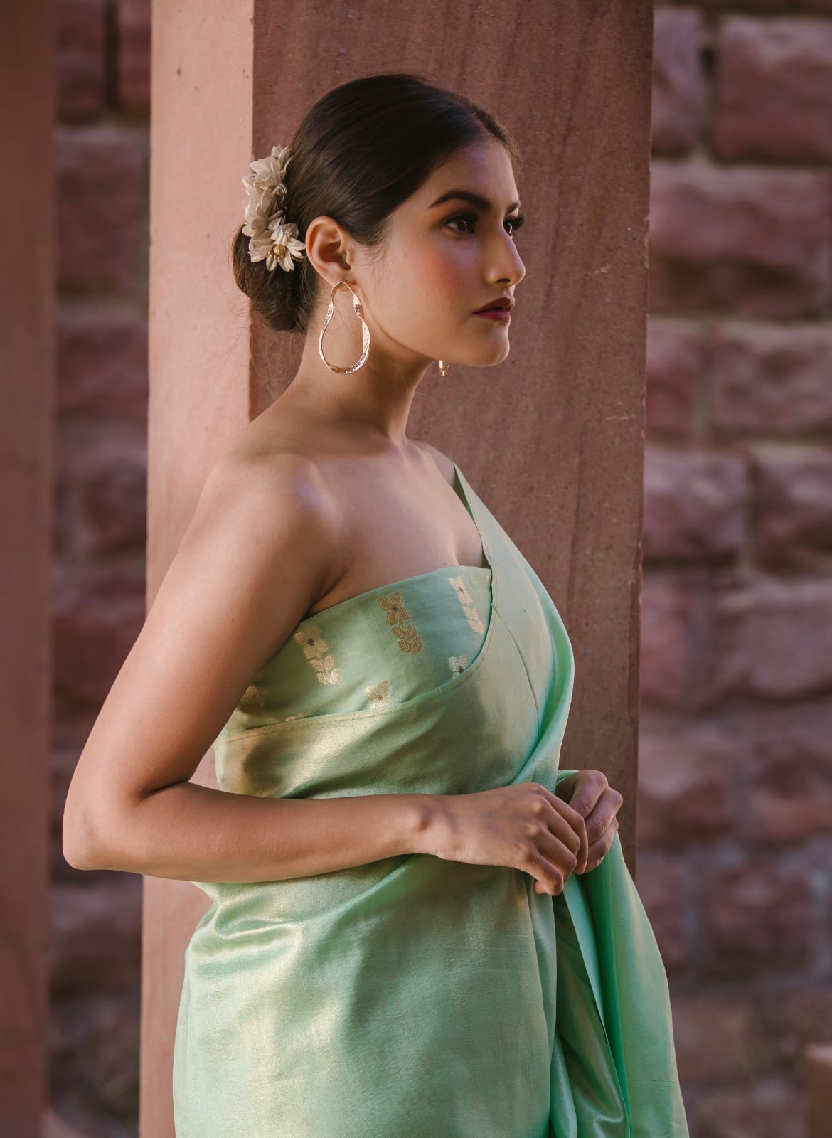 Silk Noorani drape 3