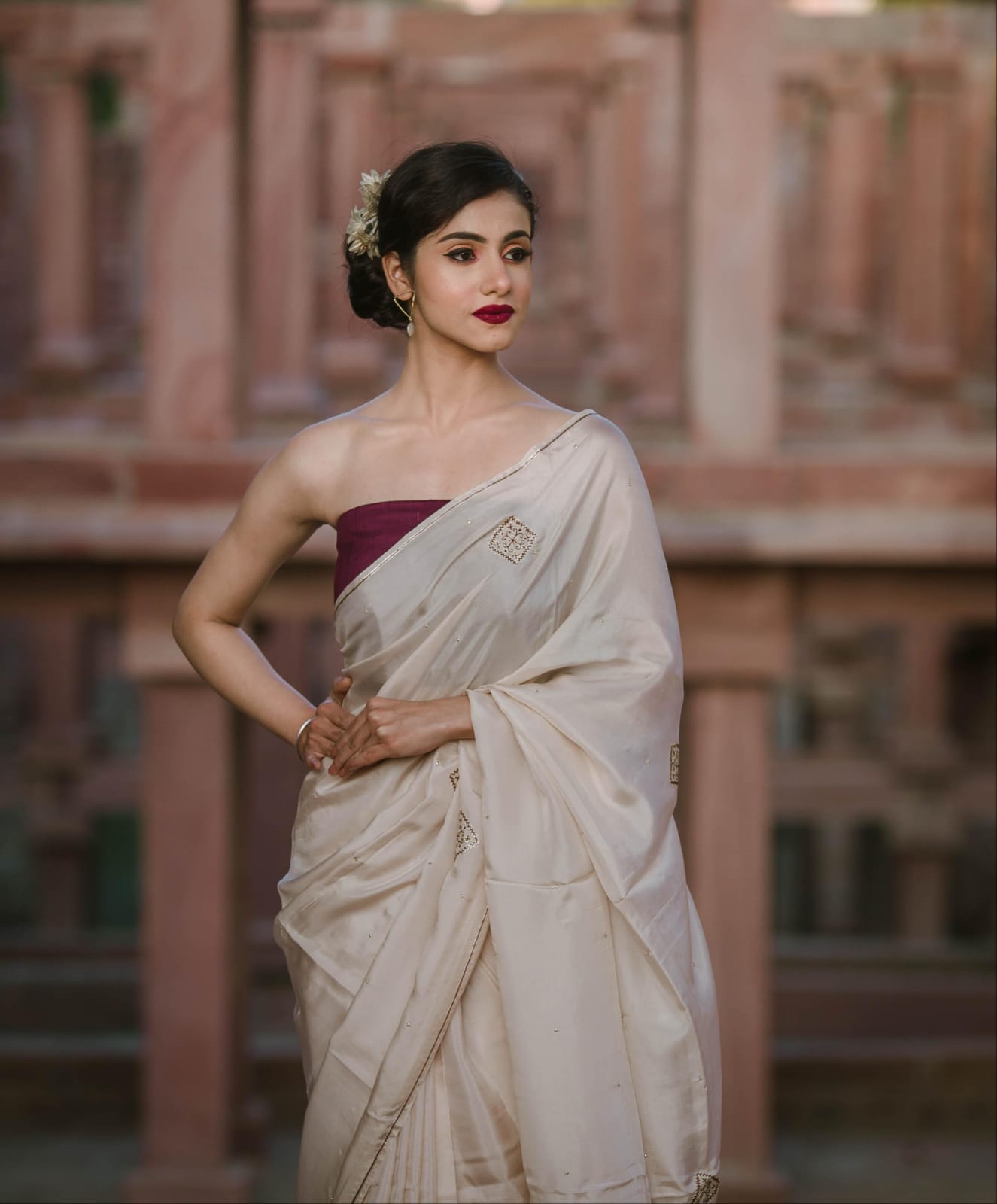 Silk Noorani drape 2