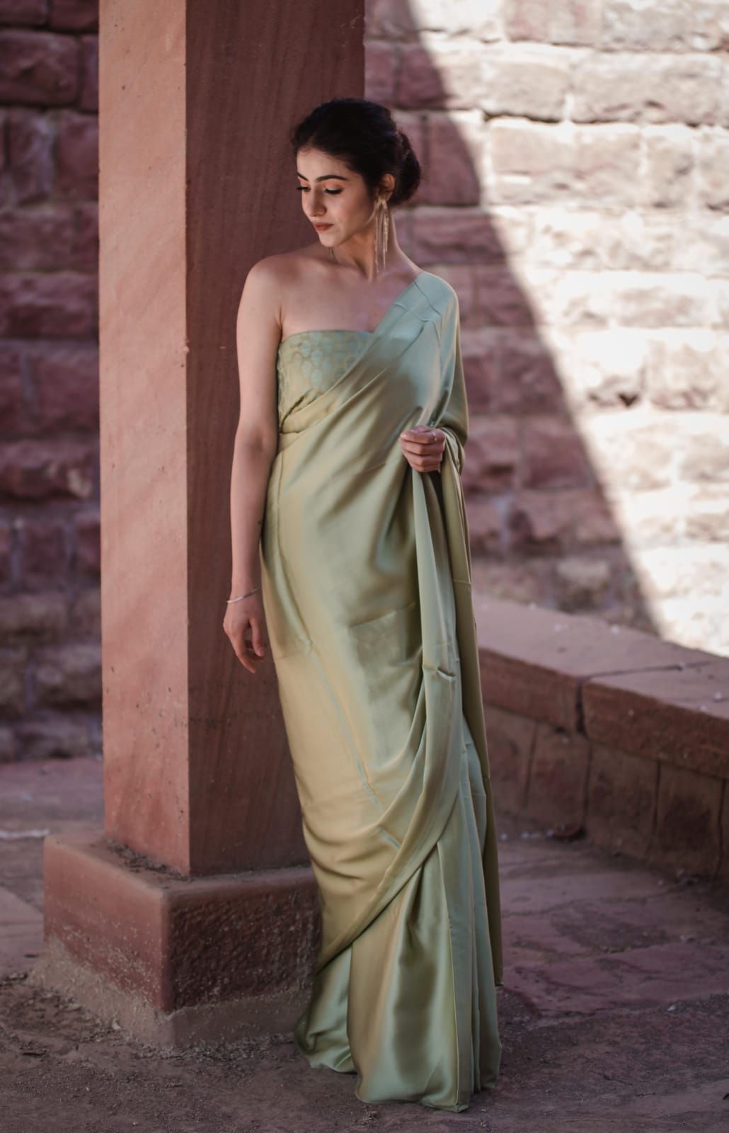 Silk Noorani drape 4