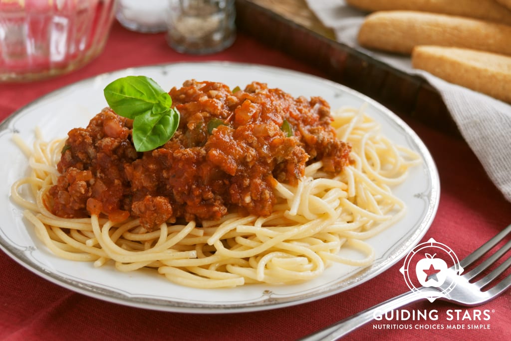 Spaghetti with Turkey Meat Sauce - Guiding Stars