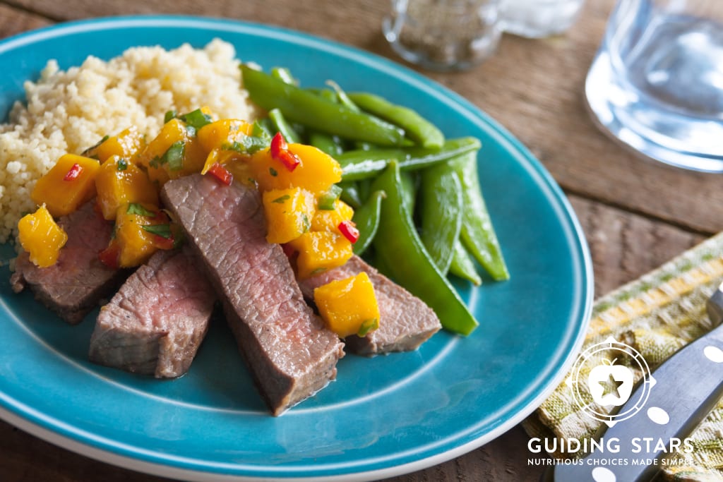 Grilled Steak with Spicy Mango Salsa