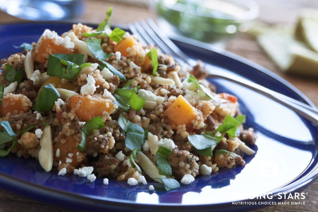 Beef, Squash, and Couscous Skillet