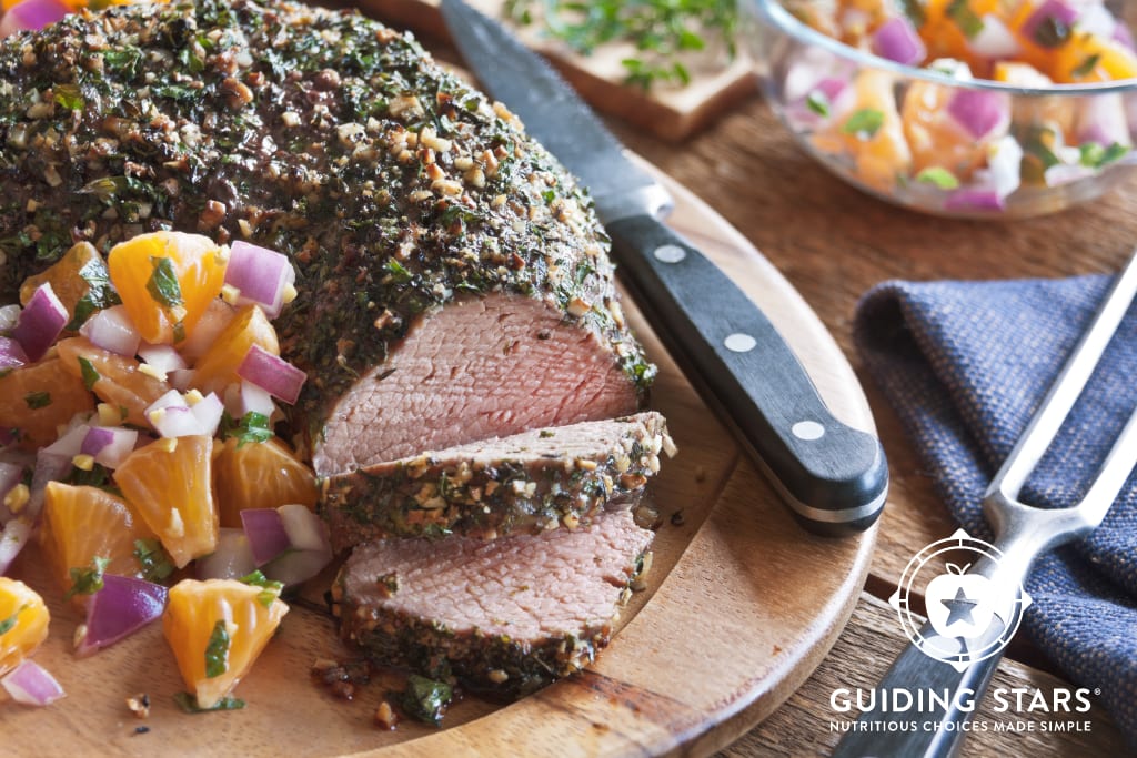 Herb Rubbed Roast Beef with Orange Salsa