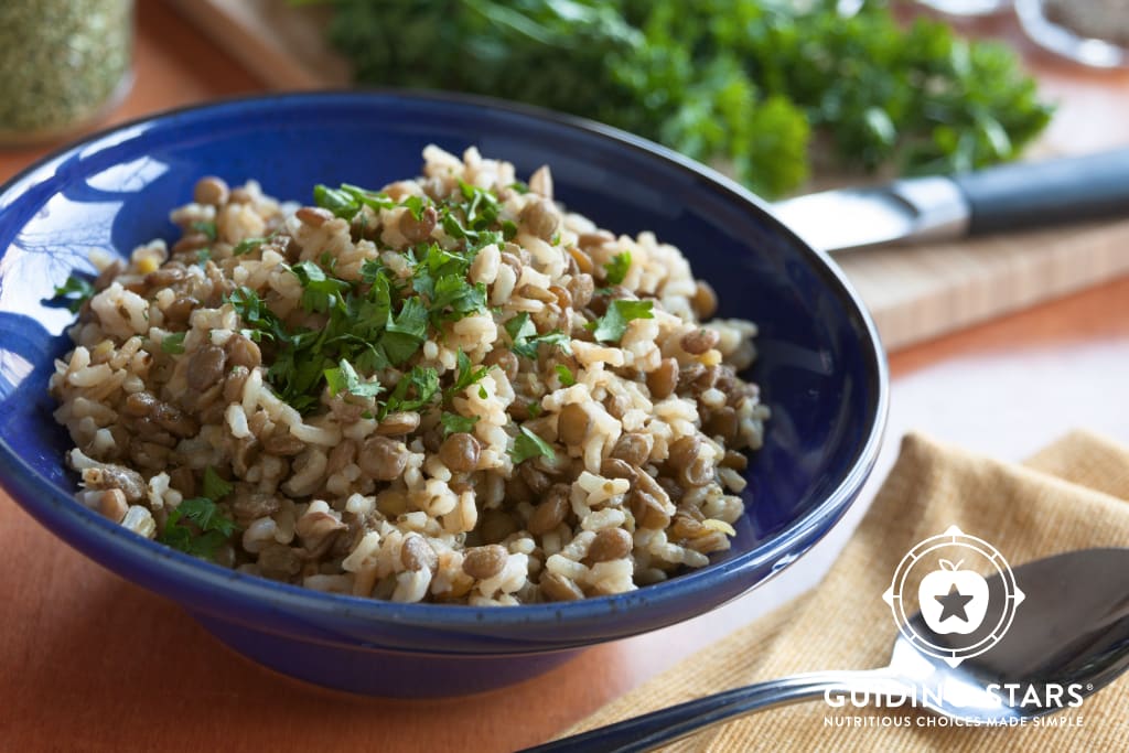 Rice Cooker Lentils and Rice