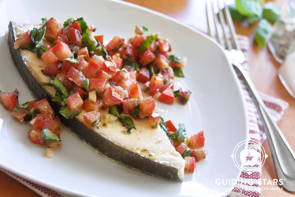 Halibut with Tomato Basil Salsa